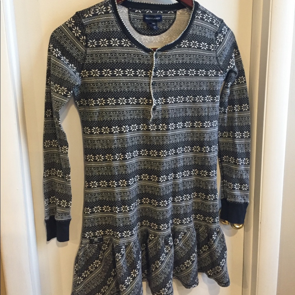 Ralph Lauren Fair Isle Thermal Dress Long Shirt